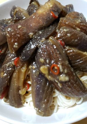 夏バテ防止♪「ピリ辛茄子そうめん」-レシピのメイン写真