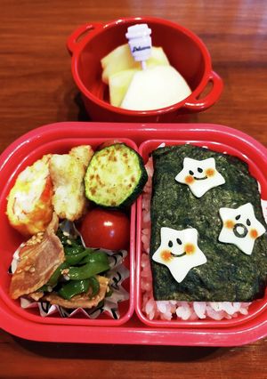 ゆるくキャラ弁〈7月〉簡単お星さま-レシピのメイン写真