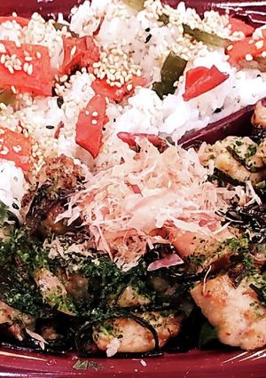 “鶏肉葱炒め弁当2号” かつお節&青のり-レシピのメイン写真