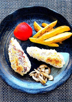 鶏胸肉のパン粉焼き-レシピのメイン写真