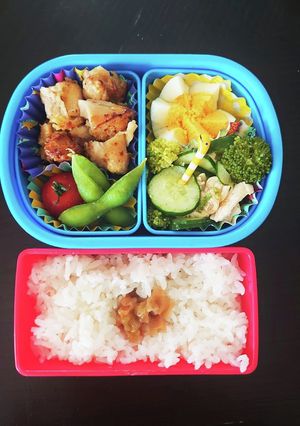 唐揚げ＆中華風ササミ弁当（小2♂）-レシピのメイン写真