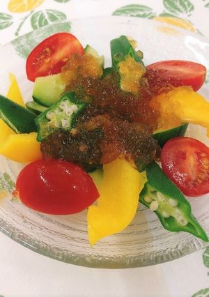 きらの台所【夏野菜のポン酢ジュレかけ】-レシピのメイン写真