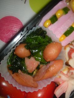 弁当おかず☆ほうれん草とウインナーいため-レシピのメイン写真