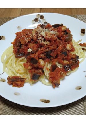 茄子と大豆のボロネーゼ風-レシピのメイン写真