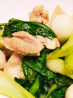 鶏もも肉と青梗菜のオイスターソース炒め-レシピのメイン写真