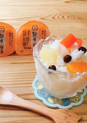 夏バテ防止に！しろくま風♪甘酒かき氷-レシピのメイン写真