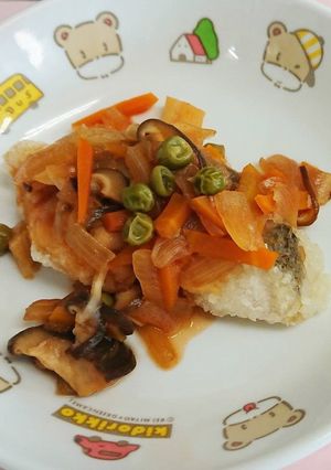 白身魚の甘酢あん（こども園・保育園給食）-レシピのメイン写真