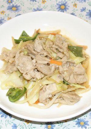 豚小間と野菜の味噌塩麹炒め-レシピのメイン写真