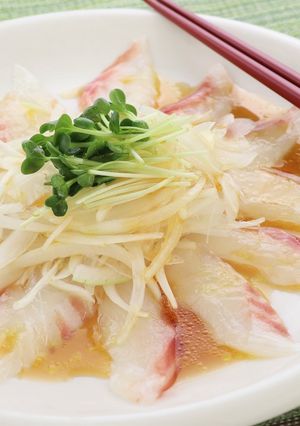 簡単！鯛と玉ねぎのカルパッチョ風-レシピのメイン写真