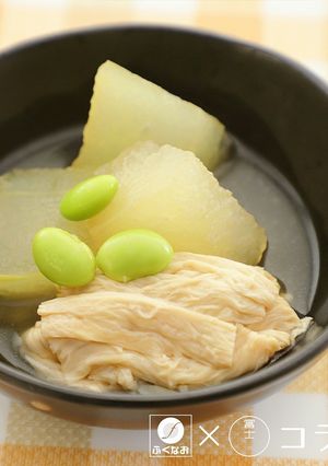 冬瓜と湯葉の炊き合わせ-レシピのメイン写真