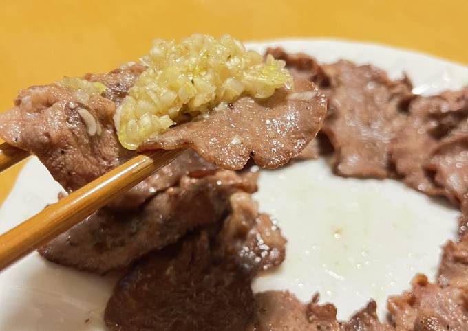 ねぎ塩が美味しい♫牛タン塩 by マルコメくんのレシピ 【クックパッド 