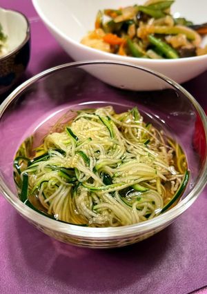 ズッキーニそうめん-レシピのメイン写真