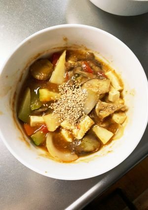 茄子椎茸シーフードトマトパスタ味八宝菜風-レシピのメイン写真