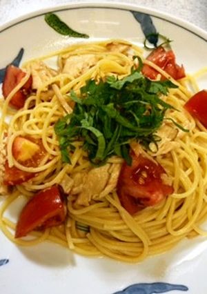 トマトとサラダチキンの冷製パスタ-レシピのメイン写真