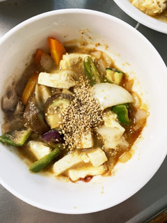 レンジ肉無豆腐簡単ざるラーメン味野菜炒め-レシピのメイン写真