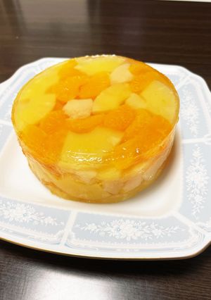 フルーツいっぱい！ゼリーケーキ♡-レシピのメイン写真