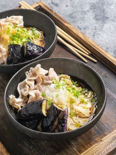 豚しゃぶとなすのぶっかけおろしそうめん-レシピのメイン写真