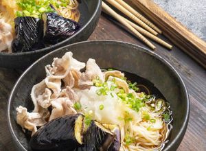 豚しゃぶとなすのぶっかけおろしそうめん-レシピのメイン写真