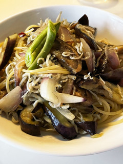 ☆我が家の茄子とじゃこと玉ねぎパスタ☆-レシピのメイン写真