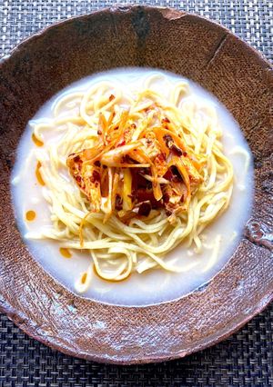 辛味鶏ネギ豆乳坦々麺-レシピのメイン写真