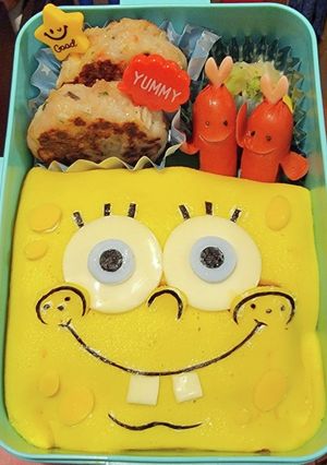 スポンジボブオムライス弁当！-レシピのメイン写真