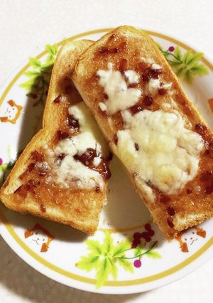 つぶあんジャムとチーズのトースト-レシピのメイン写真