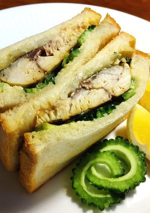 鯖サンドイッチ　生ゴーヤ＆発酵玉葱-レシピのメイン写真