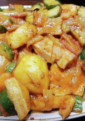 檸檬胡椒で夏の野菜炒めカレー-レシピのメイン写真