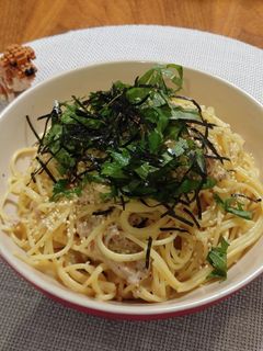 ツナマヨみょうがパスタ-レシピのメイン写真