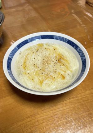 鶏がらねぎ塩そうめん-レシピのメイン写真