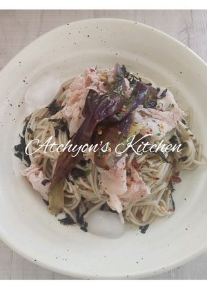 簡単！豚しゃぶとなすの冷やし蕎麦-レシピのメイン写真
