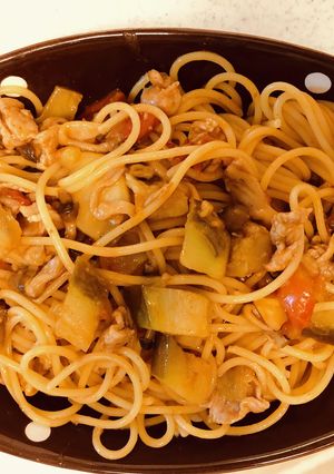 ナスとトマトのスパゲッティ-レシピのメイン写真