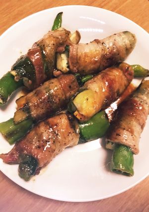 茄子と万願寺とうがらしの豚バラ巻き-レシピのメイン写真