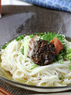 梅しそアカモクそうめん-レシピのメイン写真
