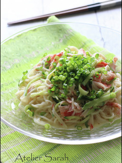 簡単5分!つめたい麺♬カニマヨ素麺/冷麦-レシピのメイン写真