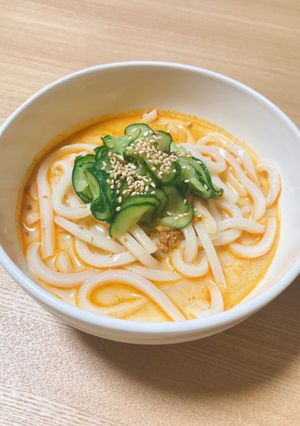 パッタイペーストで豆乳エスニック冷うどん-レシピのメイン写真