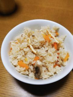 まいたけの炊き込みご飯4合分量覚書-レシピのメイン写真