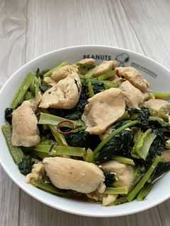 鶏肉と小松菜のにんにく醤油炒め-レシピのメイン写真