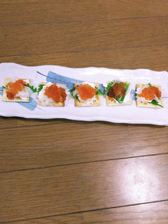 いくらとクリームチーズのカナッペおつまみ-レシピのメイン写真