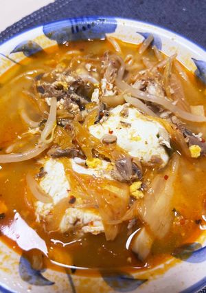 簡単！サバ缶で作るキムチスープ-レシピのメイン写真