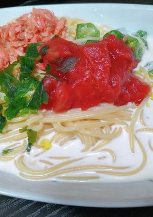 クリームベースの簡単つめたい麺パスタ-レシピのメイン写真