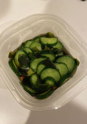 きゅうりとワカメの酢の物　自分用-レシピのメイン写真