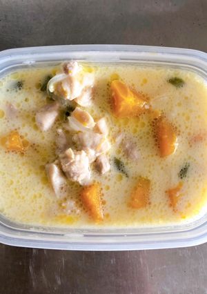 オ52.かぼちゃと鶏肉のシチュー-レシピのメイン写真