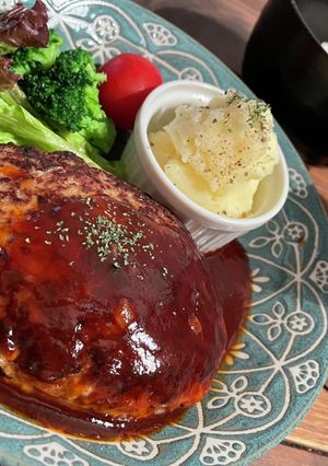 簡単肉汁洪水ハンバーグ-レシピのメイン写真