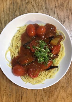 へたくそパパ→トマトナスのミートパスタ-レシピのメイン写真