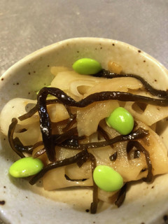 蓮根と枝豆の塩昆布和え-レシピのメイン写真