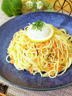 鮭とレモンのおろし冷製パスタ-レシピのメイン写真