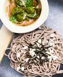 バジル・パクチー大量消費、簡単冷やし辛麺