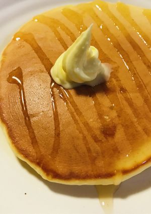 ホットケーキMIX●チーズ入りパンケーキ-レシピのメイン写真