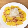 桃とトマトの冷製パスタ